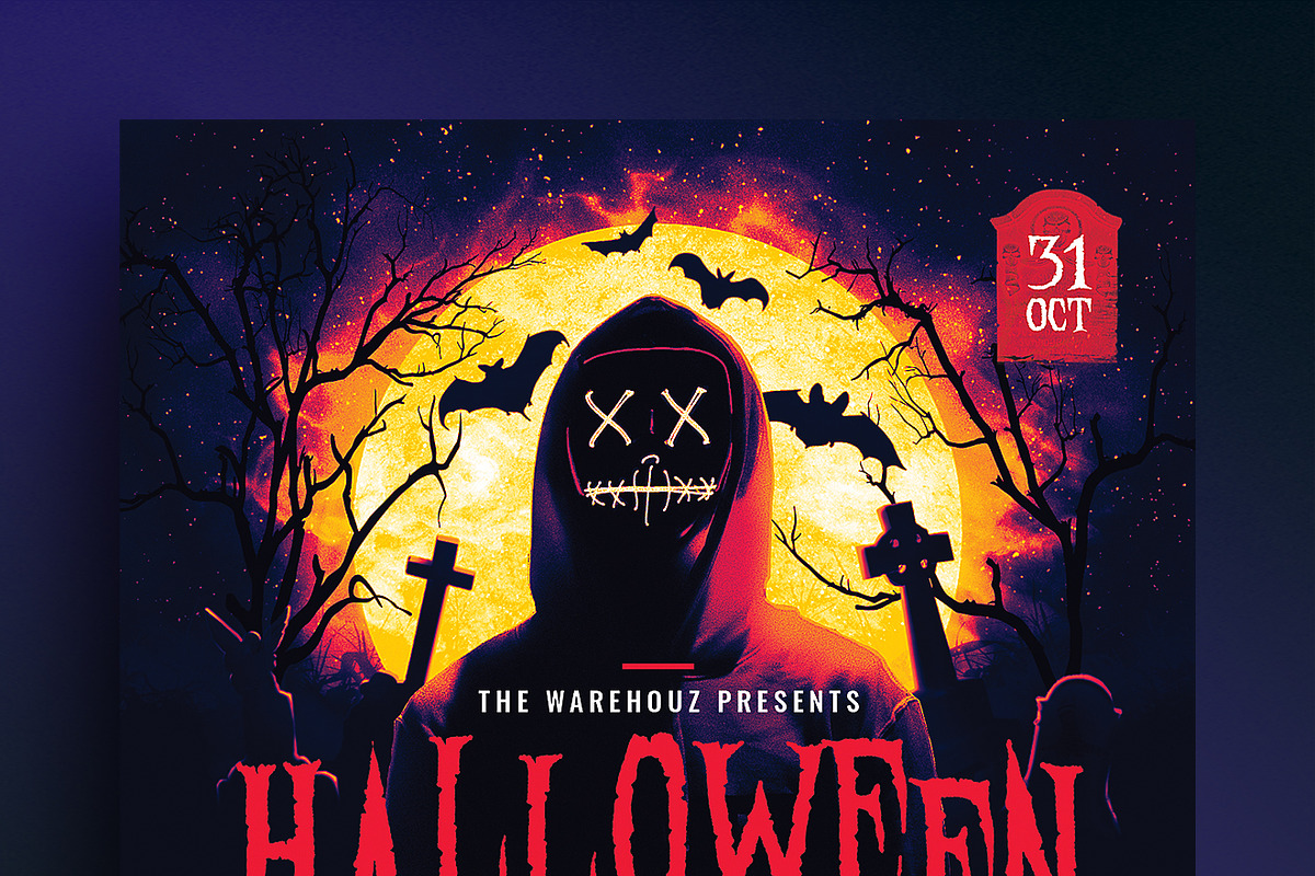 Halloween Night Party Flyer, a Flyer Template by Verazo (Photo 2 of 2)