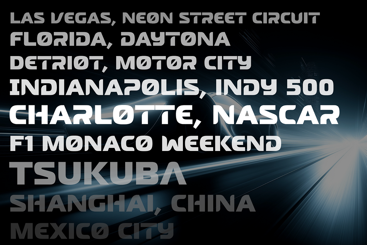 Drive Form - Automotive Typeface, a Sans Serif Font by HipFonts (Photo 2 of 9)