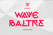Wave Baltre Font | Modern Futuristic, a Sans Serif Font by WhymoreArt (Thumbnail 1 of 9)