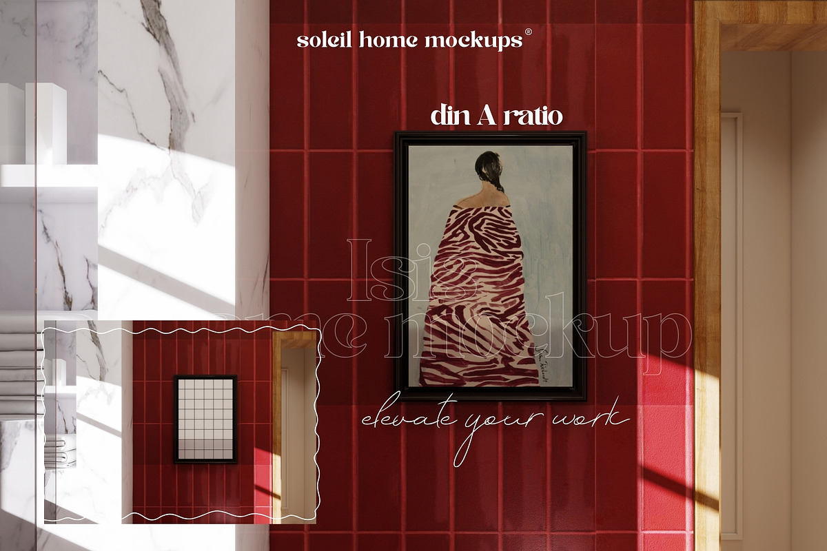 ISIS | Luxury Bathroom Frame Mockups, a Household Mockup by SoleilHomeMockups (Photo 3 of 9)