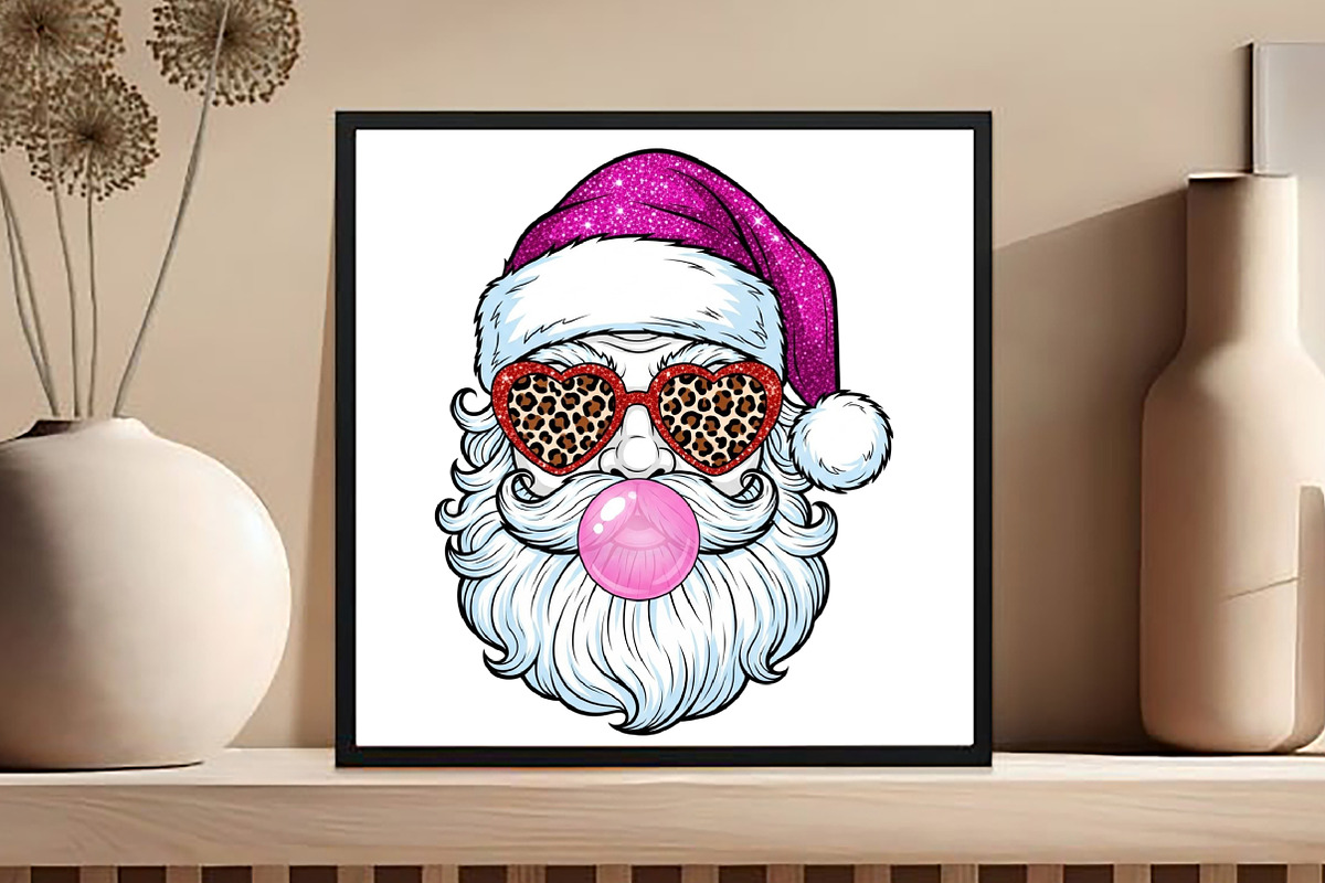 Bubblegum Santa PNG, an Illustration by Black Bird Studio (Photo 4 of 4)