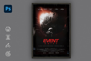 Cinematic Movie Poster Mockup, a Templates & Theme by Kida