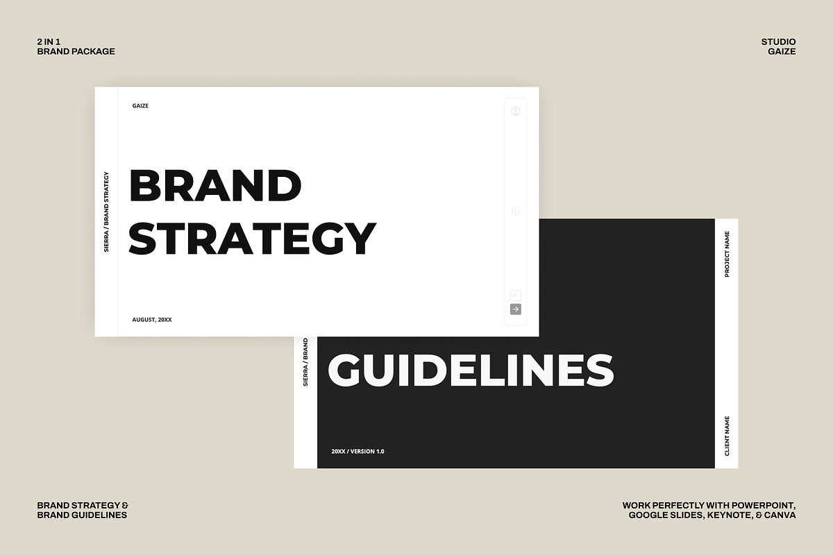 SIERRA / 2 in 1 Brand Package, a Presentation Template by Gaize (Photo 1 of 15)