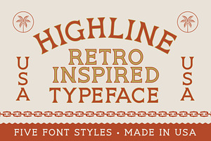 HIGHLINE Font | Vintage Font, a Serif Font by NienowBrand