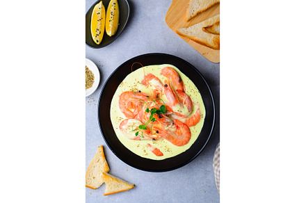 Creamy Shrimps with Sauce in a Bowl, a Food & Drink Photo by Julie208
