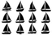 Sailboats and Sailing Yachts, a Transportation Illustration by jahid234 (Thumbnail 1 of 13)