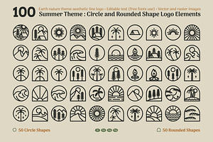 Circle and Rounded Logo Elements, an Outline Icon by Dordar.Lab