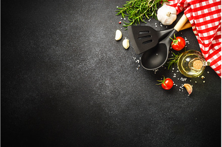 Food background with spices, herbs, a Food & Drink Photo by Nadia-nb