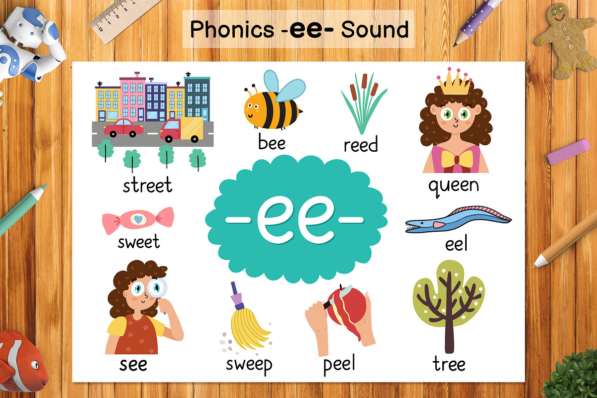Phonics Objects Collection, an Education Illustration by Gulnara Sabirova (Photo 9 of 26)