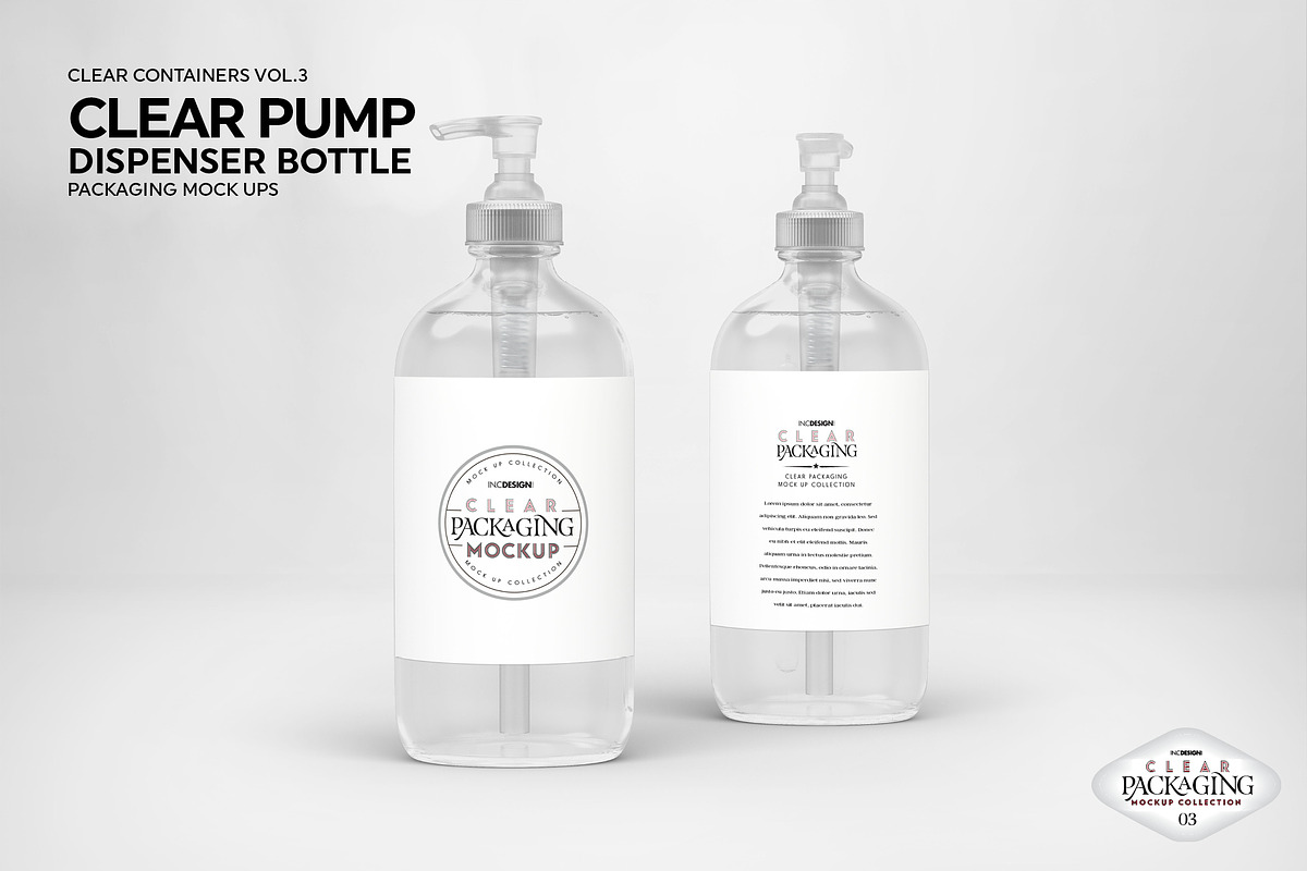 Clear Pump Dispenser Mockup, a Cups & Container Mockup by INCDesign (Photo 7 of 8)