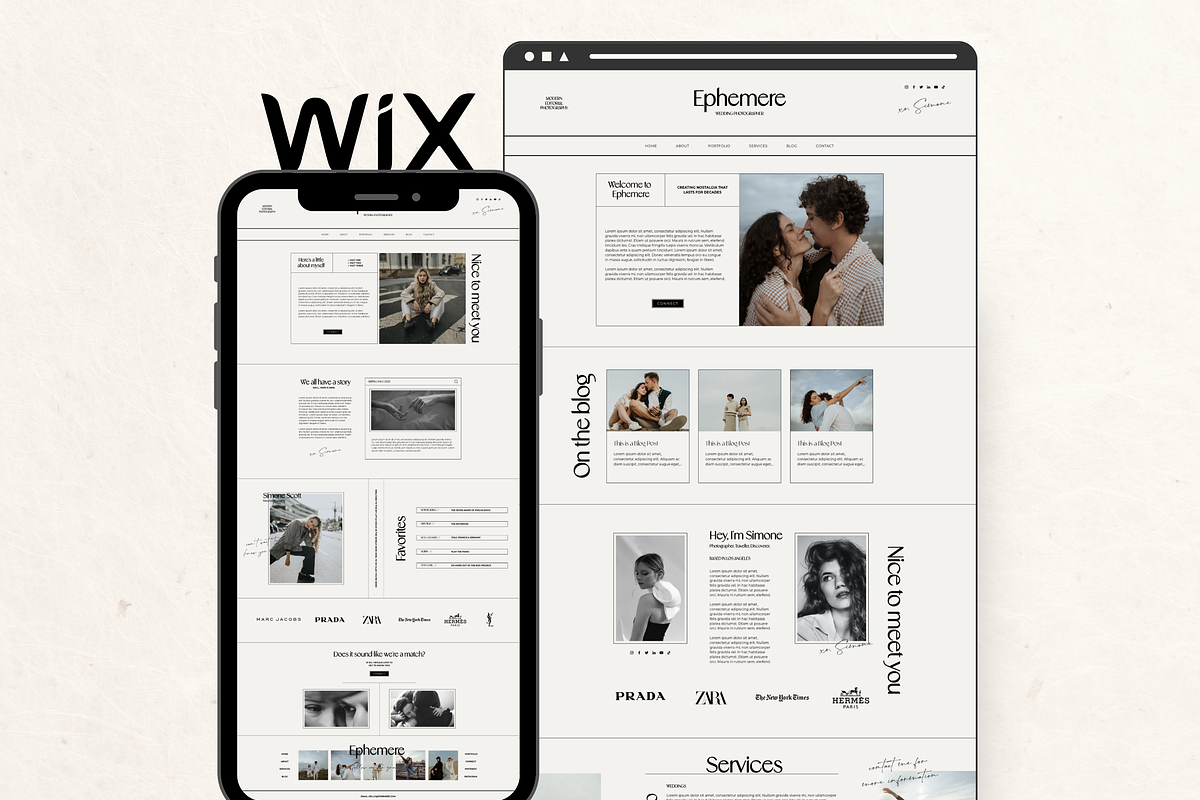 Wix Website Template Photography, a Wix Template by Branding Babe Co. (Photo 1 of 10)