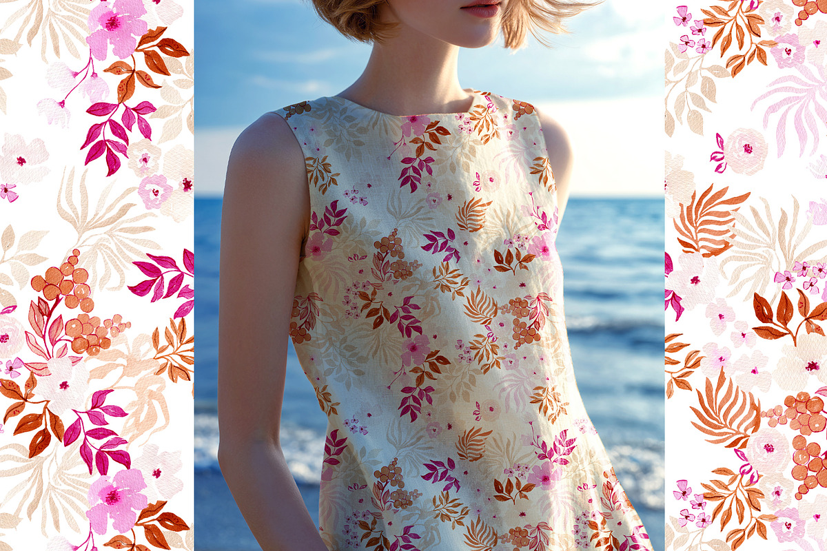 Terracota Roses Pattern, a Pattern Graphic by Webvilla Studio (Photo 6 of 6)