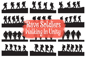 Determined Army Marching Together, an Illustration by BIPLOB EXPERT