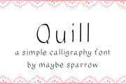 Quill Font, a Sans Serif Font by Maybe Sparrow Designs (Thumbnail 1 of 2)