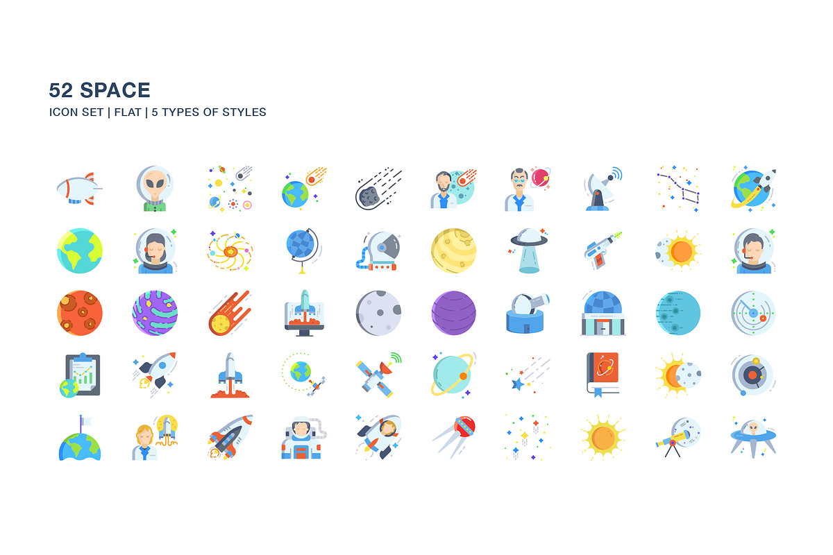 Space icon set, an Icon by Icongeek26 (Photo 5 of 6)