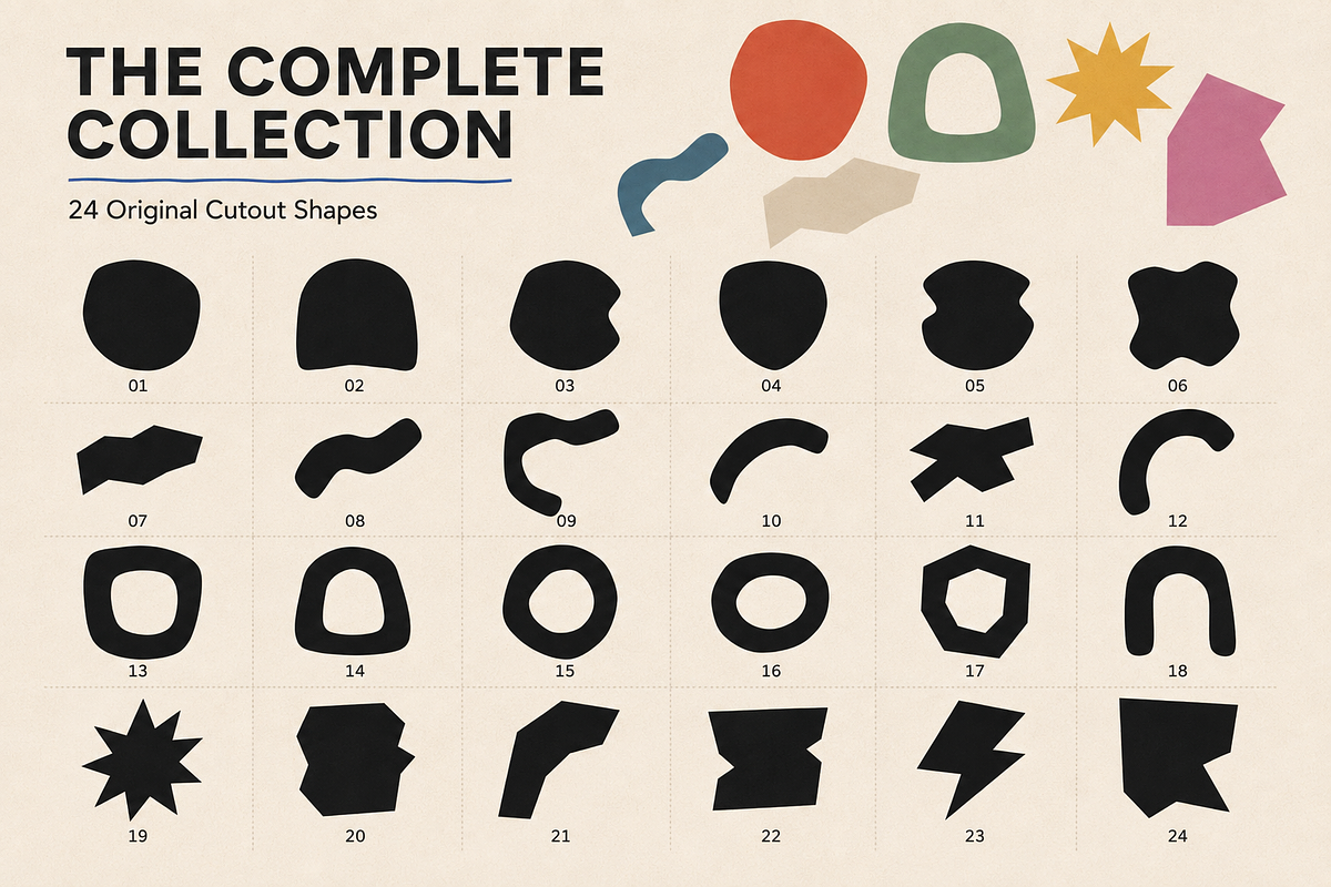 24 Tactile Cutout Vector Shapes, an Object Graphic by Designs24hr (Photo 6 of 10)