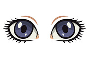 Anime Style Vector Set of Flat Eyes., a Person Illustration by Gomolach (Thumbnail 23 of 25)