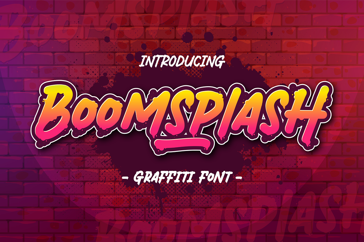 Boomsplash a Graffiti Font, a Font by Allouse Studio (Photo 1 of 10)