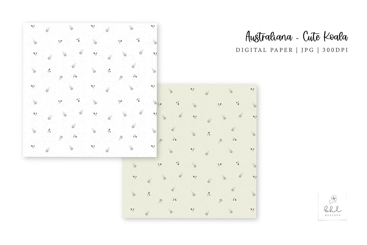 Australiana Cute Koala Digital Paper, a Pattern Graphic by bhldesigns (Photo 3 of 6)