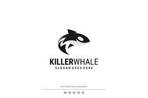 Monochrome Killer Whale Logo Design, a Branding & Logo Template by Artnivora.Std