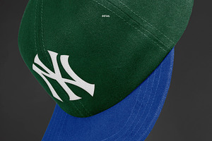 Realistic Floating Snapback Mockup