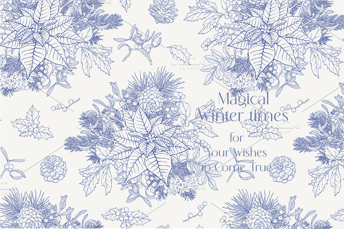 Christmas patterns Vector set Toile, a Pattern Graphic by ON_lineart_store (Photo 8 of 10)