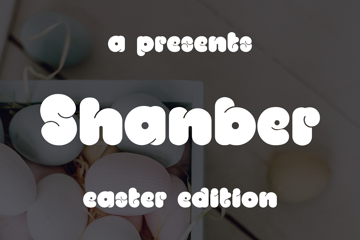 Shanber - easter edition font, a Sans Serif Font by Monoletter Studio (Photo 1 of 3)