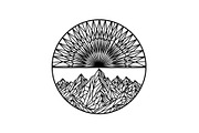 Mountain Sun Circle Design Bundle, an Illustration by Creativeshirt (Thumbnail 9 of 31)