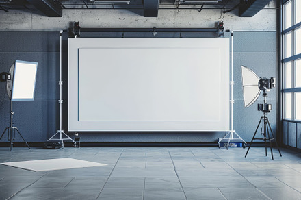 A well-lit studio space features a l, a Photo by Tanuart