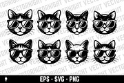Logo of a cat wearing sunglasses, an Animal Illustration by Vectorhight (Thumbnail 1 of 3)