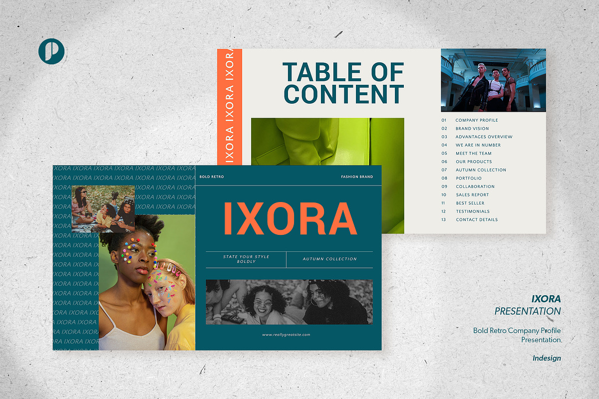 Ixora Fashion InDesign Presentation, a Presentation Template by peterdraw (Photo 1 of 6)