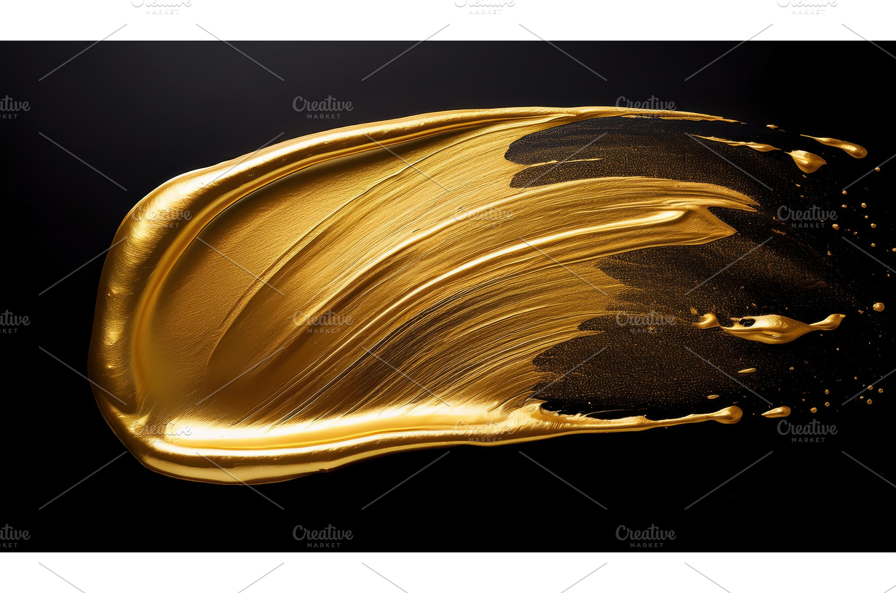 Golden paint stroke on black, a Background Photo by Igor Tichonow