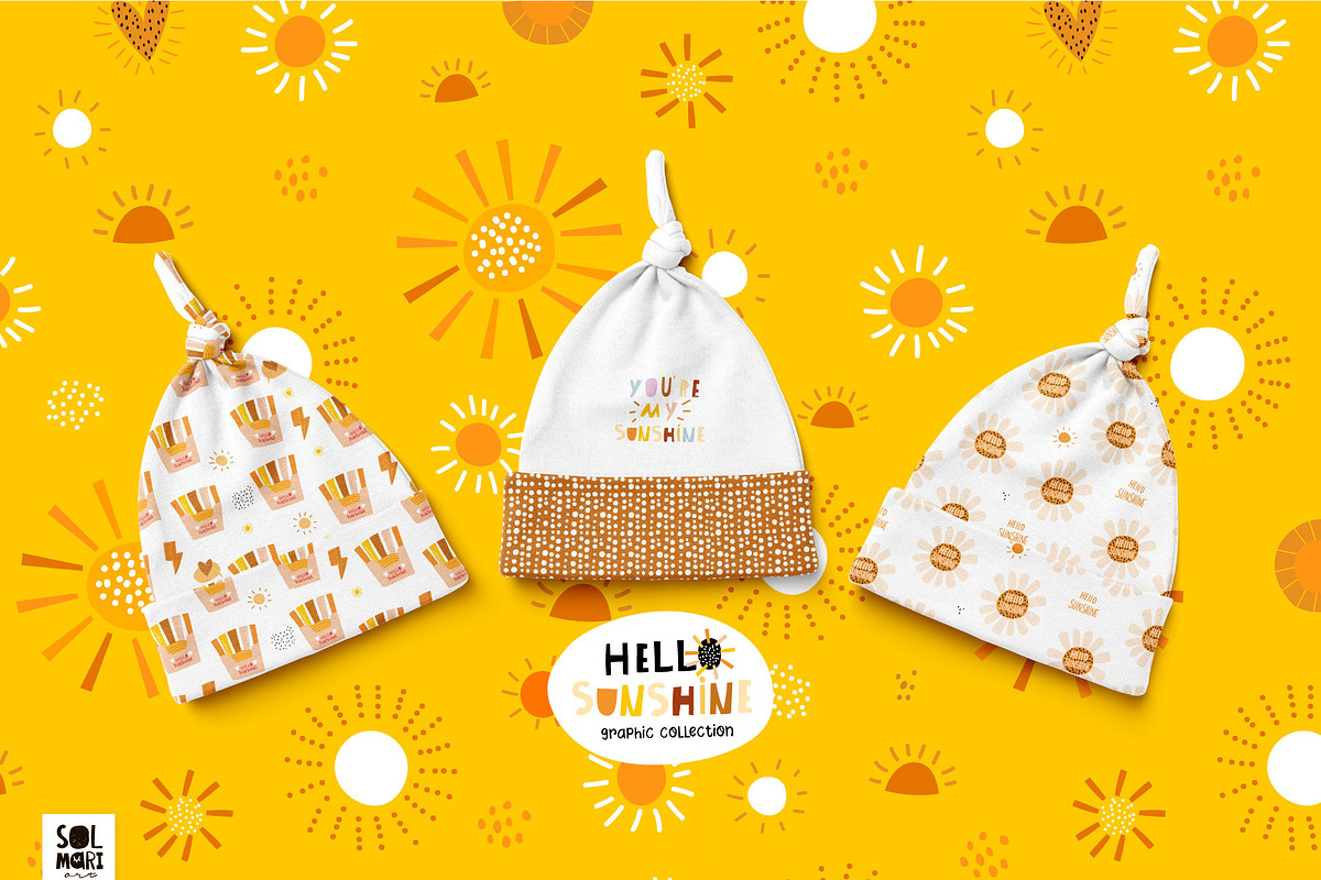 Hello SUNSHINE graphic collection, a Decorative Illustration by solmariart (Photo 8 of 10)