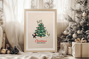 Christmas Tree Vintage Cat PNG, an Illustration by DreamArtGraphic (Thumbnail 5 of 6)