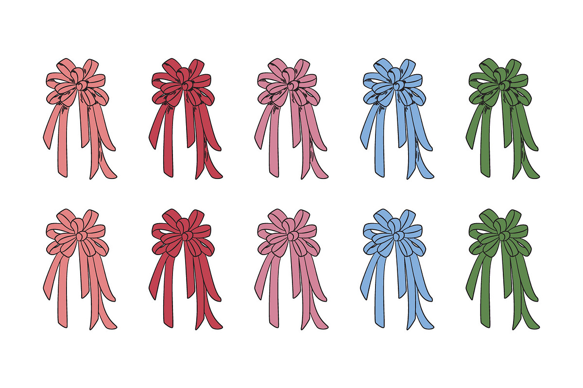 Whimsical Hand Drawn Bows SVG & PNG, a Graphic by PinkHouseCollection (Photo 4 of 5)