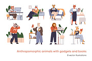 Funny anthropomorphic animals set, an Animal Illustration by Good Studio (Thumbnail 1 of 8)