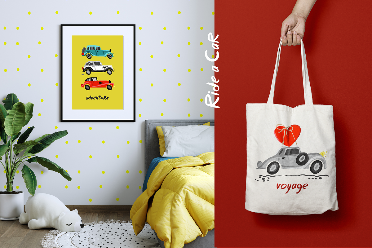 Retro cars symbols and patterns, an Object Graphic by yttadesign (Photo 9 of 17)