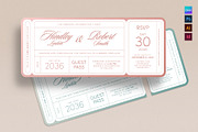 Wedding Ticket Invitation Template, an Invitation Template by BrandPacks (Thumbnail 1 of 4)