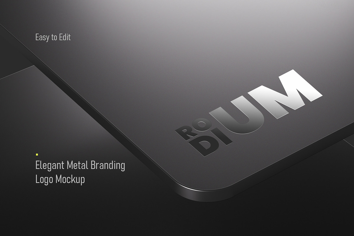 Elegant Metal Branding Logo Mockup, a Layer Style Add-On by Opaq Studio (Photo 1 of 5)