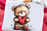 Whimsical Valentine Teddy Bear Clipa, an Illustration by Libby Wishes (Thumbnail 6 of 9)