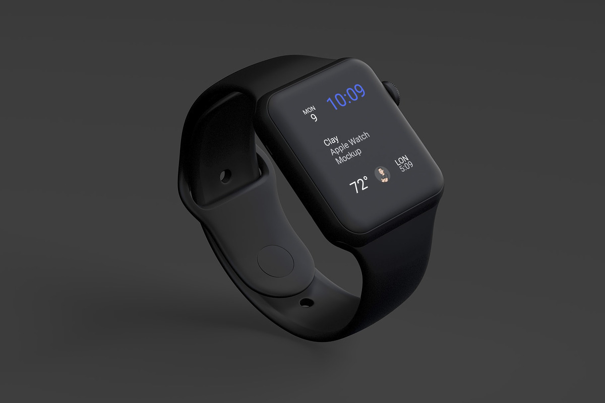 Clay Apple Watch Mockups Pack 01, a Wearable Device Mockup by Mockups by Carlos Viloria (Photo 17 of 25)