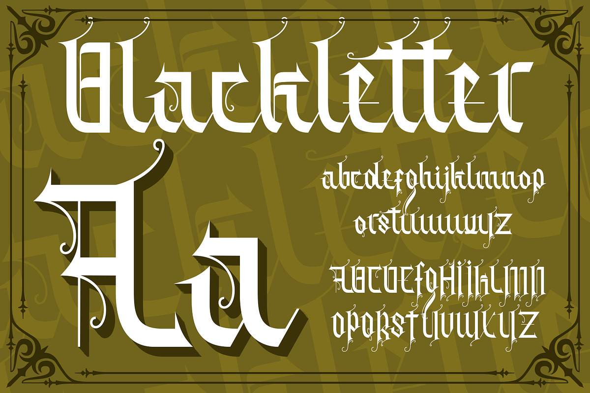 Alitun Incanor, a Blackletter Font by Propertype (Photo 4 of 10)