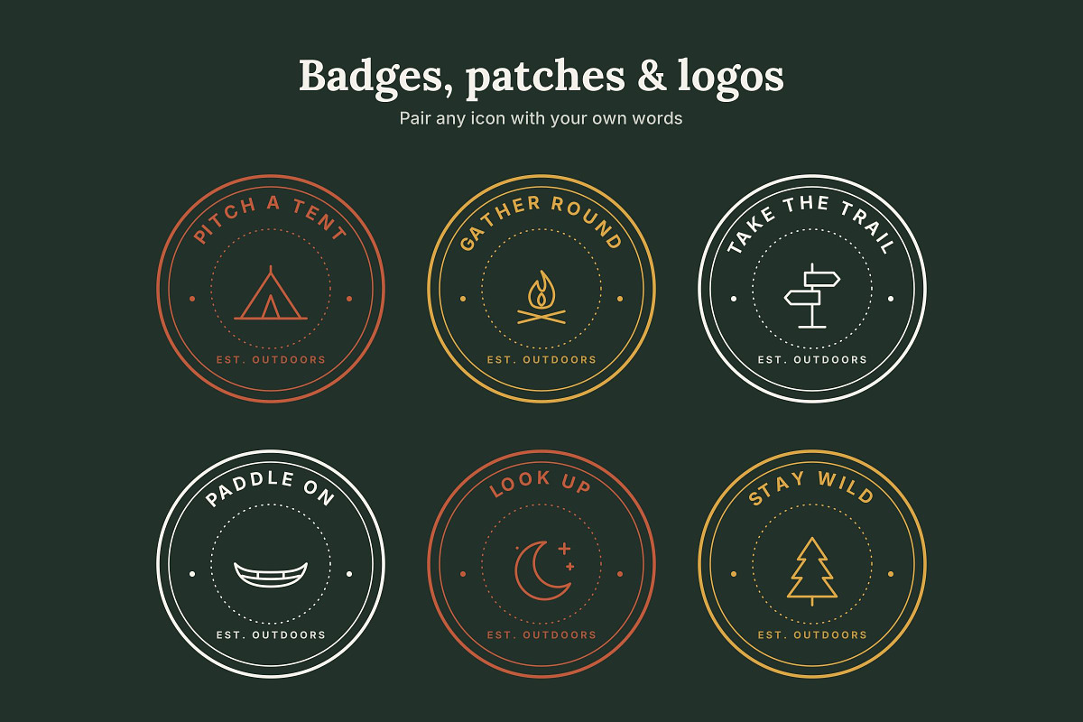 Trailmark Minimal Camping Line Icons, an Outline Icon by vladocar (Photo 3 of 7)