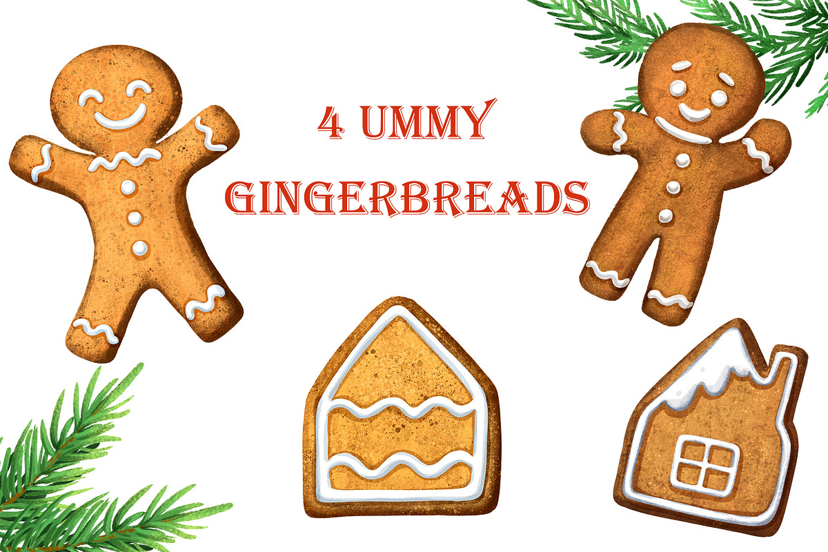 Christmas Story - Clipart Set, an Illustration by Mashamashastu (Photo 4 of 13)