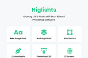 Supermarket Grocery Store Mobile App, an UI Kit Template by RiveupDigital (Thumbnail 2 of 6)
