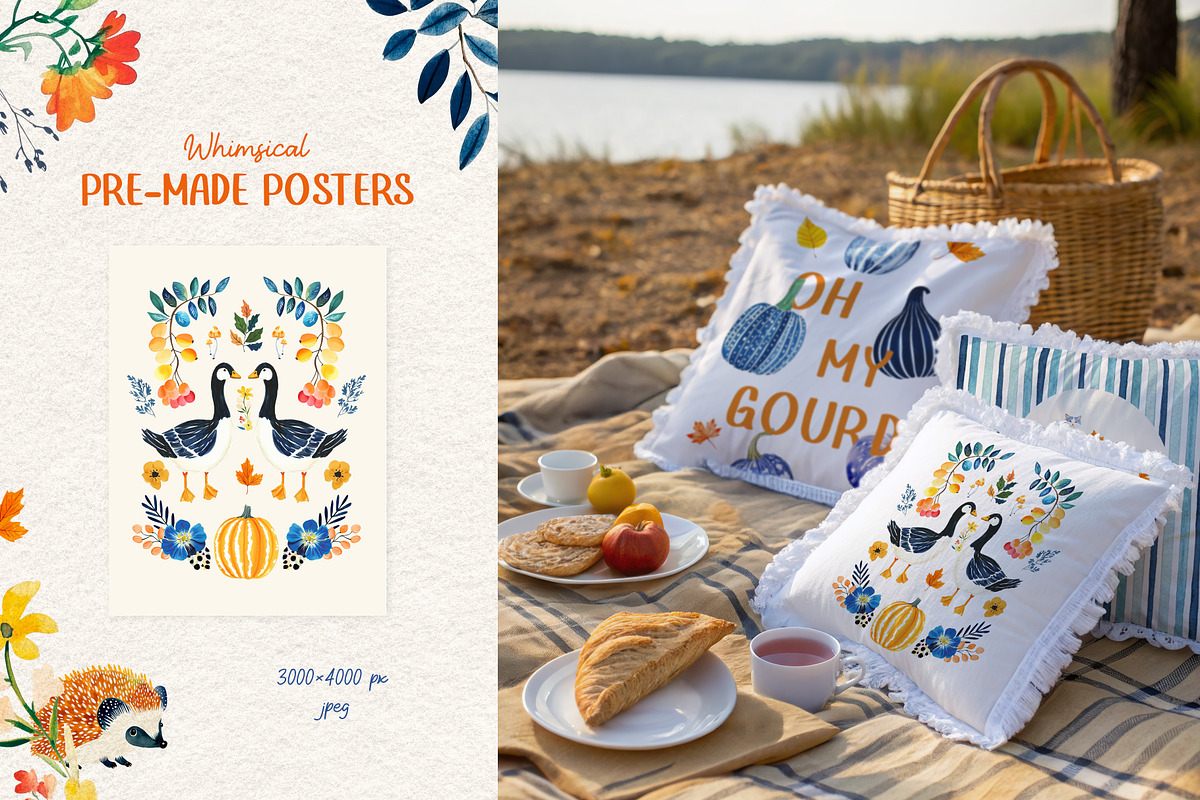 Whimsical Autumn collection, a Seasonal Illustration by Polli Deeva (Photo 4 of 14)