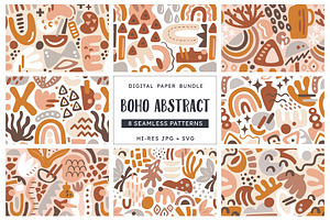 Abstract Boho Seamless Patterns, a Pattern Graphic by insemar