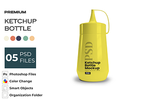 Ketchup Bottle Mockup