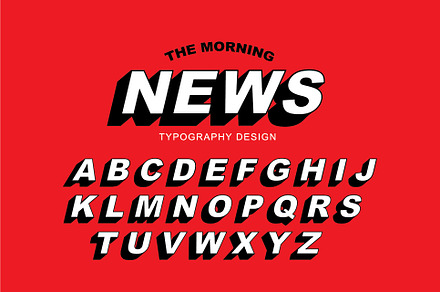 2d typography design vector