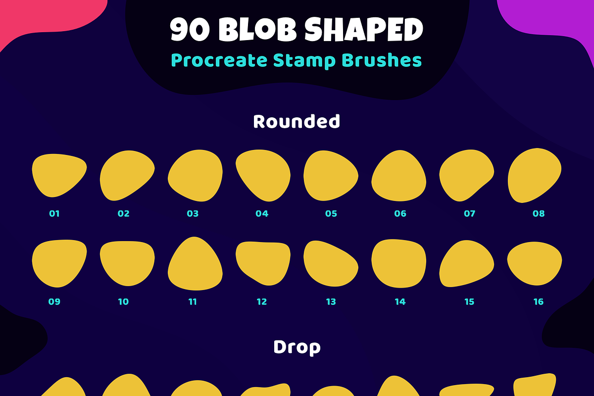 Blob Brushes for Procreate, a Brush Add-On by Punct Supply (Photo 2 of 3)